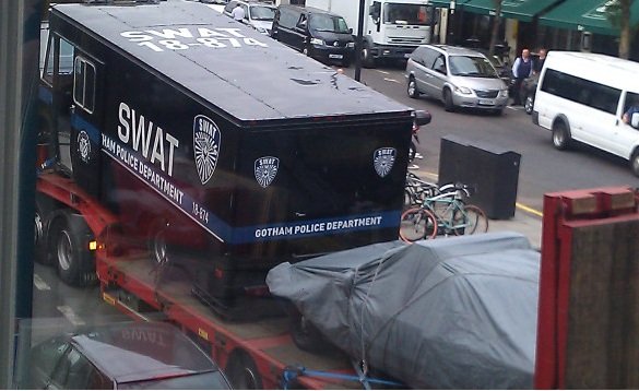 The Dark Knight Rises London Shoot Swat Truck